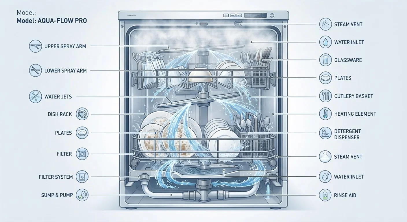 Inside a Dishwasher: How a Full Cycle Actually Cleans Your Dishes